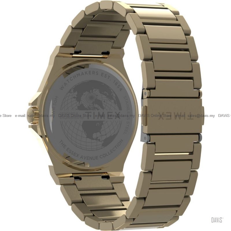 TIMEX TW2V02100 (M) Essex Ave Thin 40mm SS Bracelet Gold