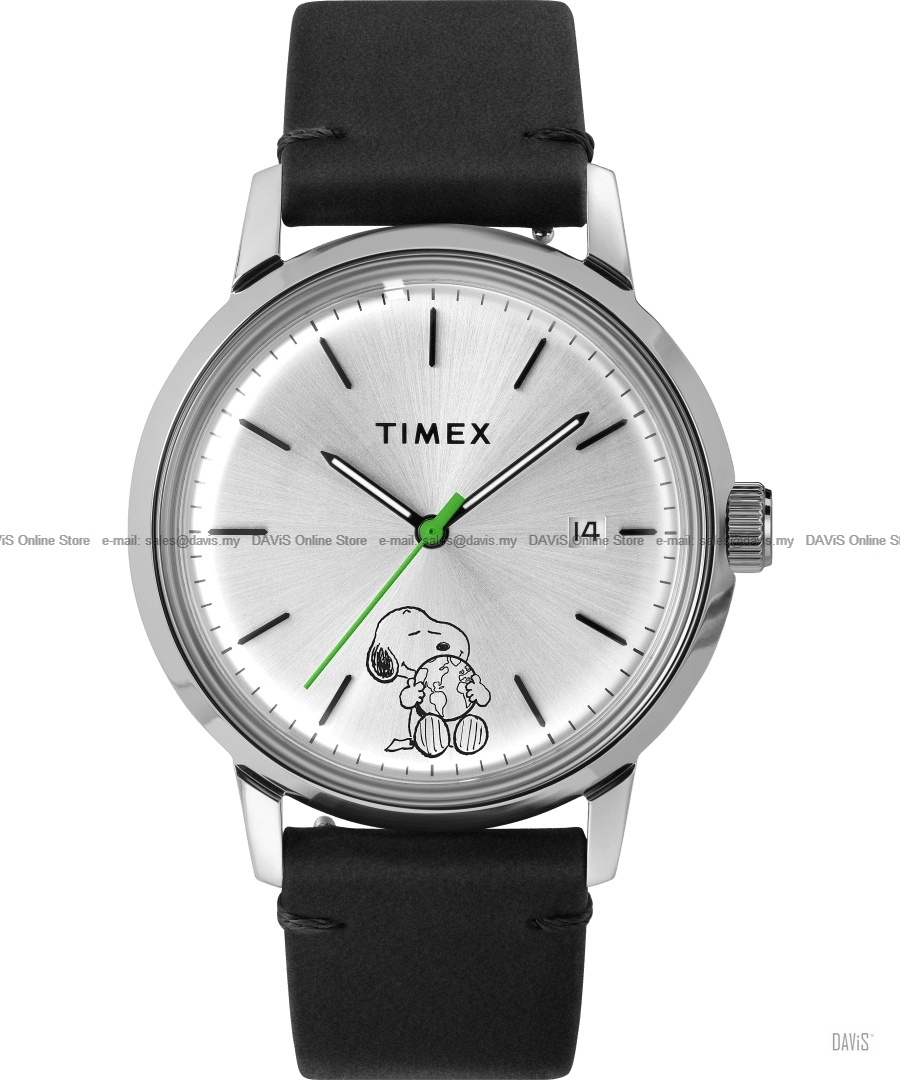 TIMEX TW2V32600 (M) Marlin Automatic Peanuts Take Care 40mm Leather