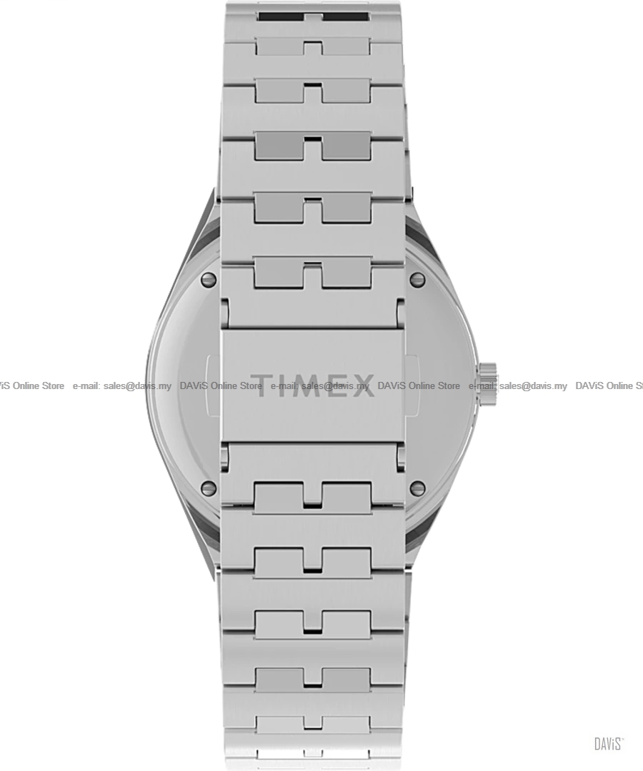 TIMEX TW2V38000 Q Timex GMT 38mm Quartz SS Bracelet Black
