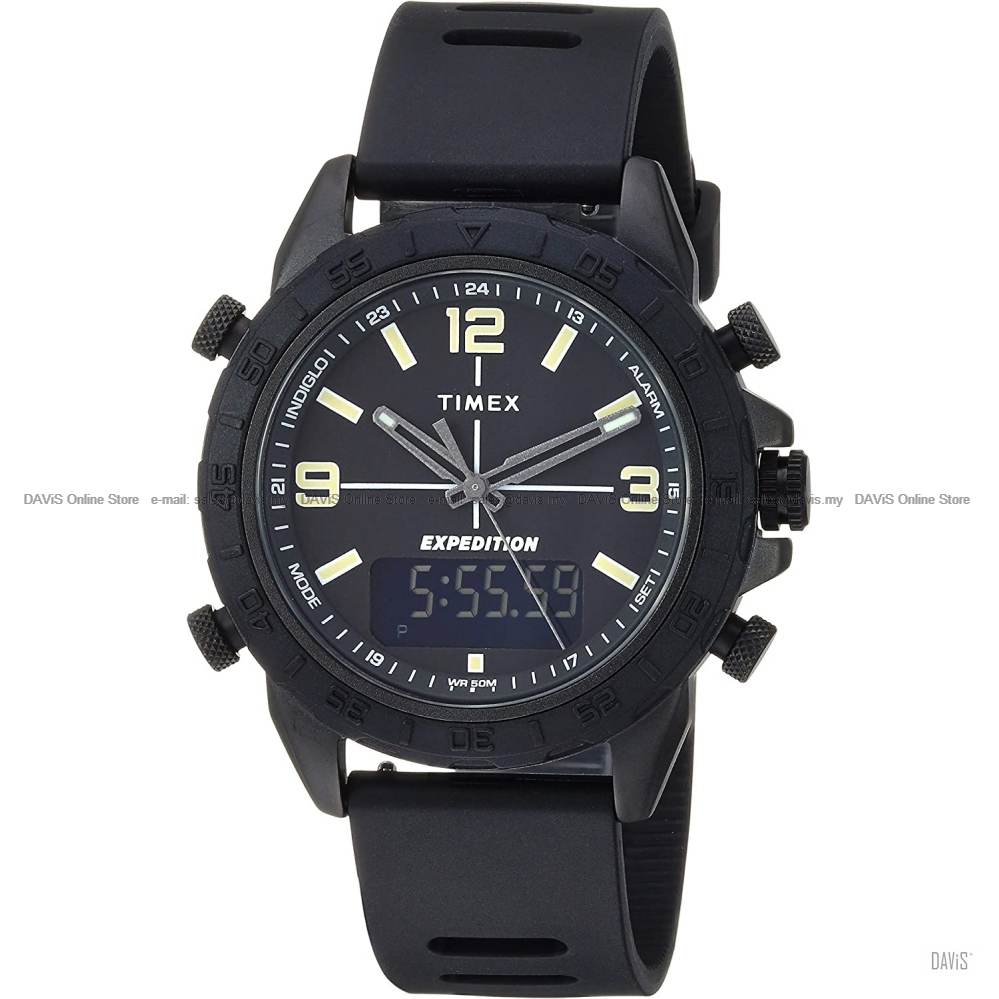 TIMEX TW4B17000 (M) Expedition Pioneer Combo 41mm Silicone Strap Black