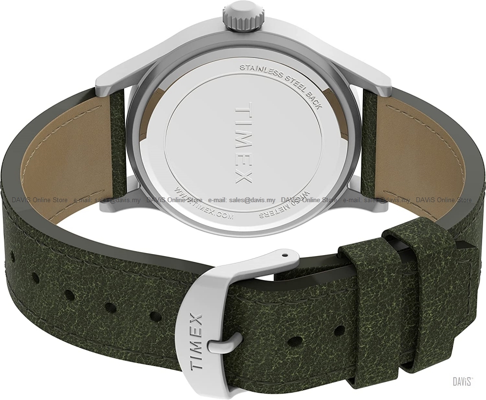 TIMEX TW4B22900 (M) Expedition Scout 40mm Leather Strap Grey Green