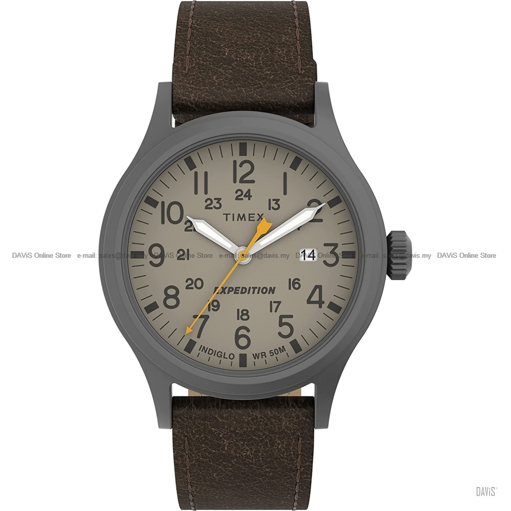 TIMEX TW4B23100 (M) Expedition Scout 40mm Leather Strap Brown
