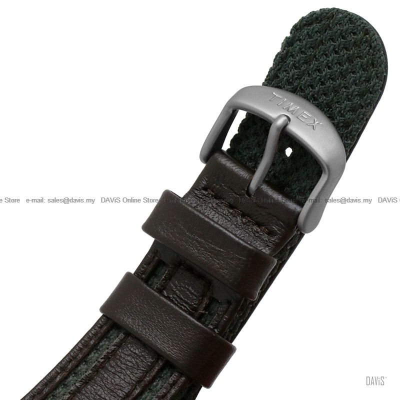 TIMEX TW4B24400 (M) Expedition CAT5 41mm Leather Strap Green Brown
