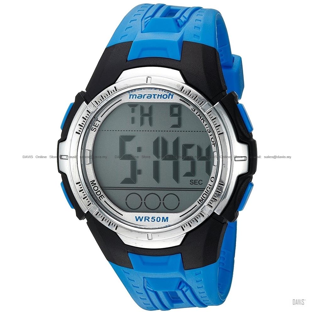 TIMEX TW5M06900 (M) Marathon Digital Watch resin strap blue