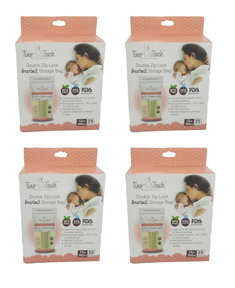 Tiny Touch Breastmilk Storage Bag (25 bags) *12oz* x 4 packs