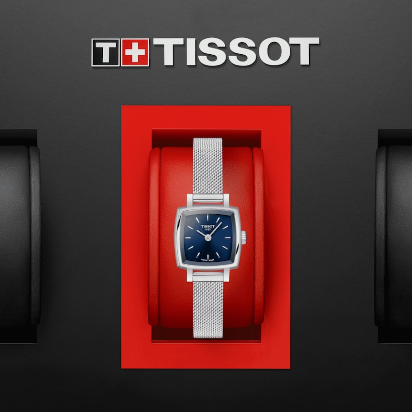 TISSOT T058.109.11.041.00 LOVELY SQUARE Blue Index Mesh Bracelet