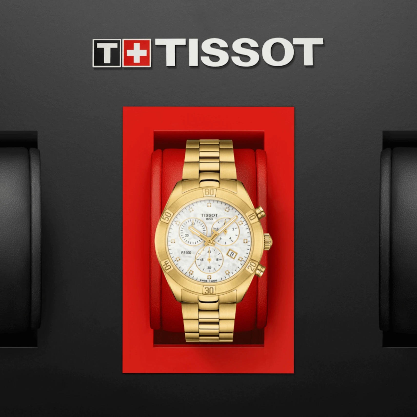 TISSOT T101.917.33.116.01 PR 100 SPORT CHIC CHRONOGRAPH 38mm Diamonds