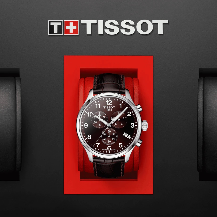 TISSOT T116.617.16.297.00 CHRONO XL CLASSIC Brown Index Leather Strap