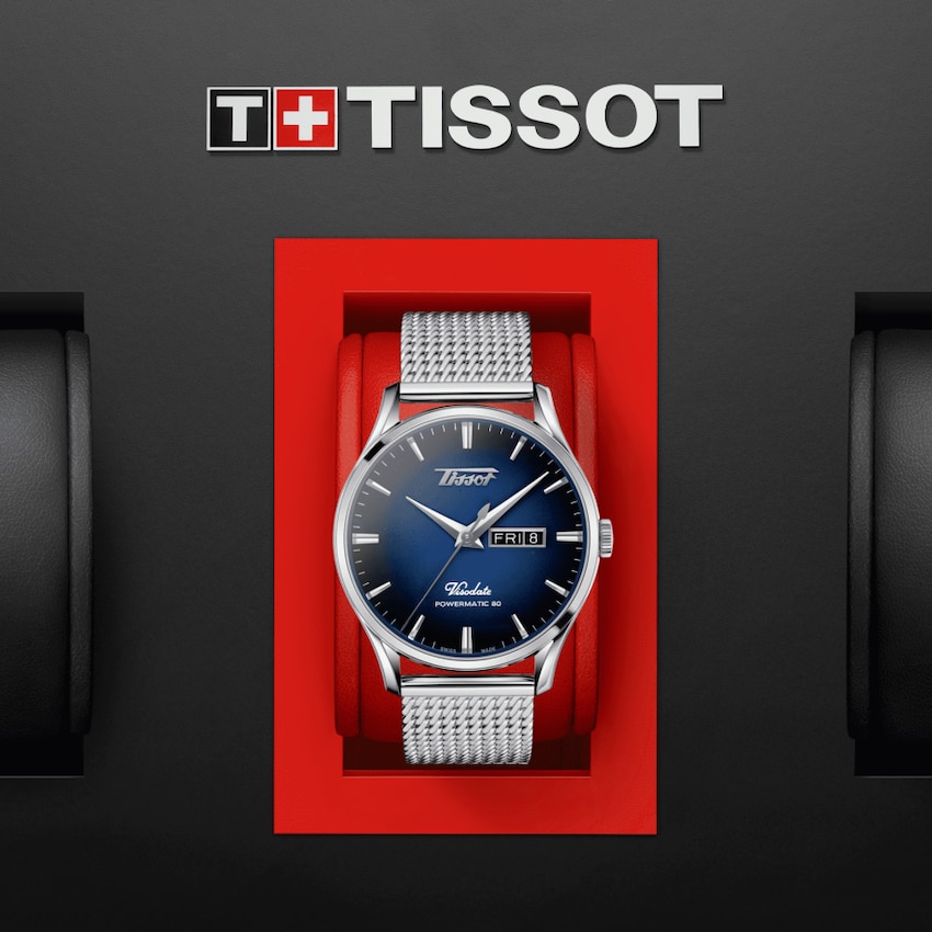 TISSOT T118.430.11.041.00 HERITAGE VISODATE POWERMATIC 80 Blue Index