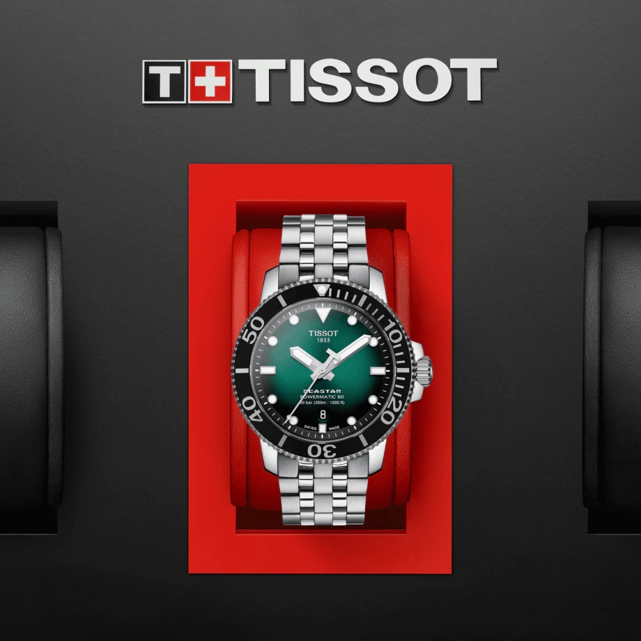 TISSOT T120.407.11.091.01 SEASTAR 1000 POWERMATIC 80 Index Green