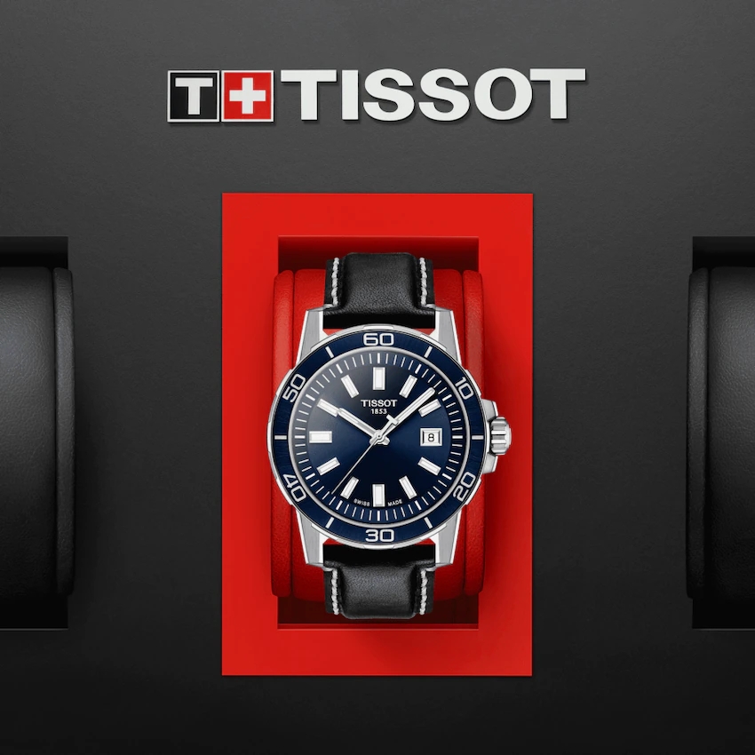 TISSOT T125.610.16.041.00 SUPERSPORT GENT Quartz Blue Index Leather