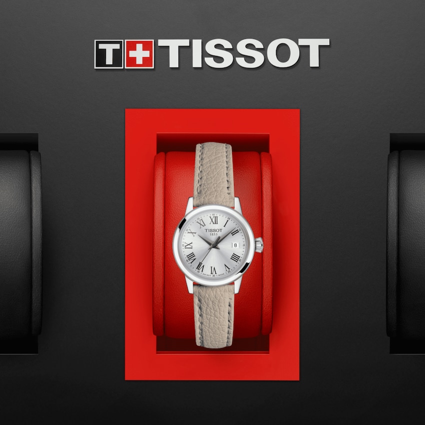 TISSOT T129.210.16.033.00 CLASSIC DREAM LADY Silver Roman Leather