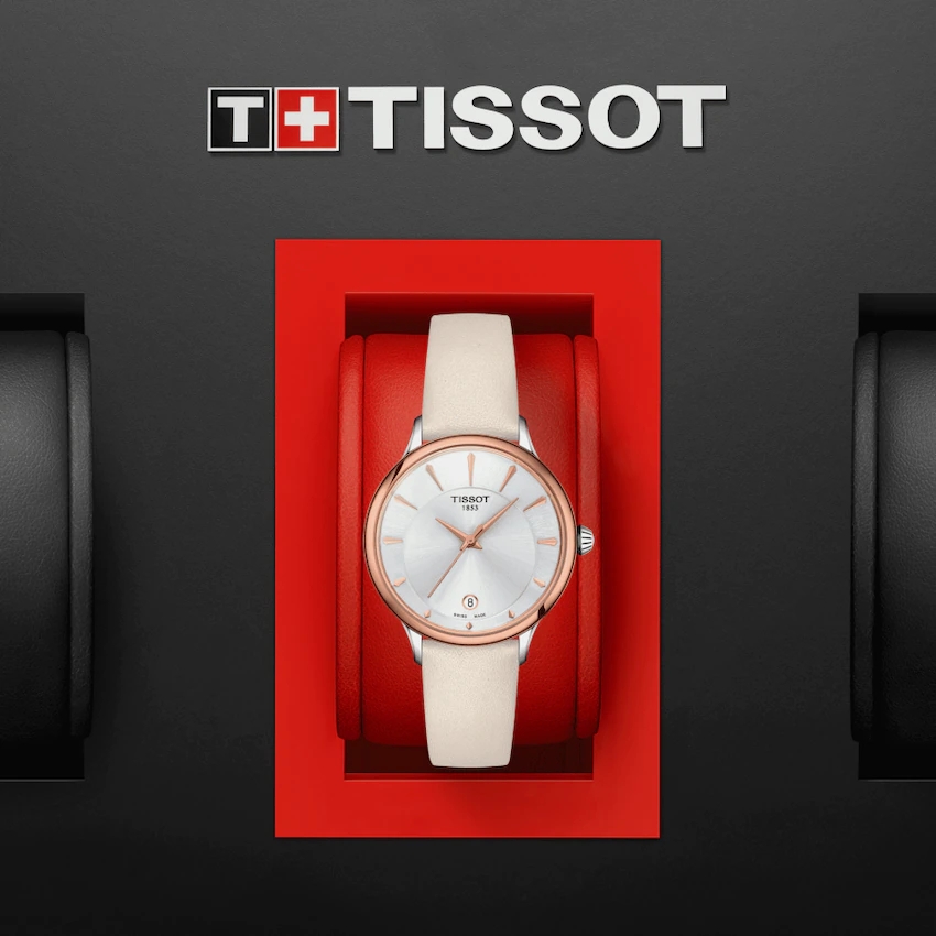 TISSOT T133.210.26.031.00 ODACI-T Lady Silver Index Leather Strap