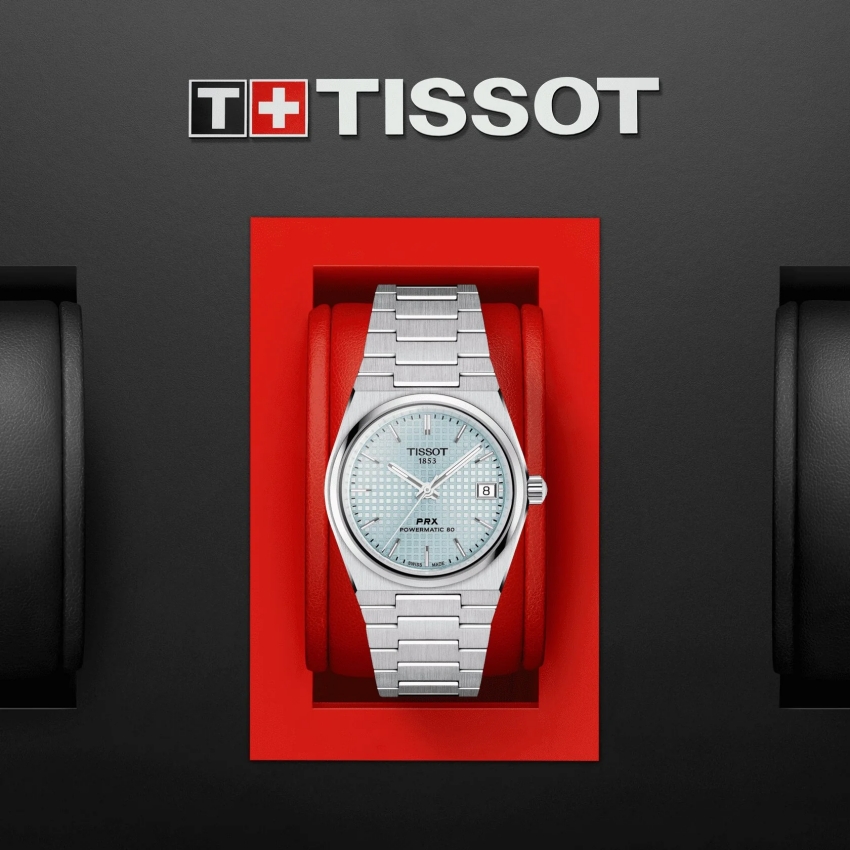 TISSOT T137.207.11.351.00 PRX POWERMATIC 80 35MM SS Bracelet Ice Blue