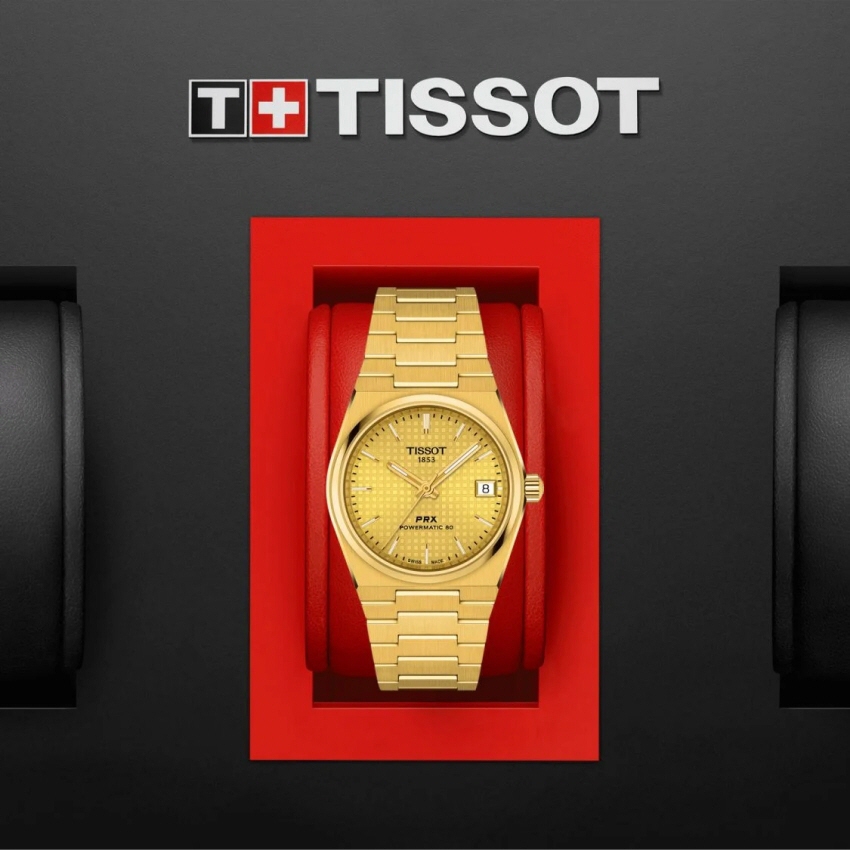 TISSOT T137.207.33.021.00 PRX POWERMATIC 80 35MM SS Bracelet Gold