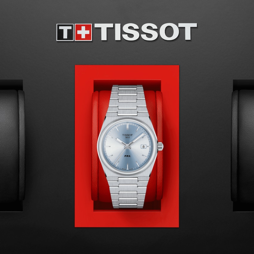 TISSOT T137.210.11.351.00 PRX 35MM Unisex Quartz Light Blue Index