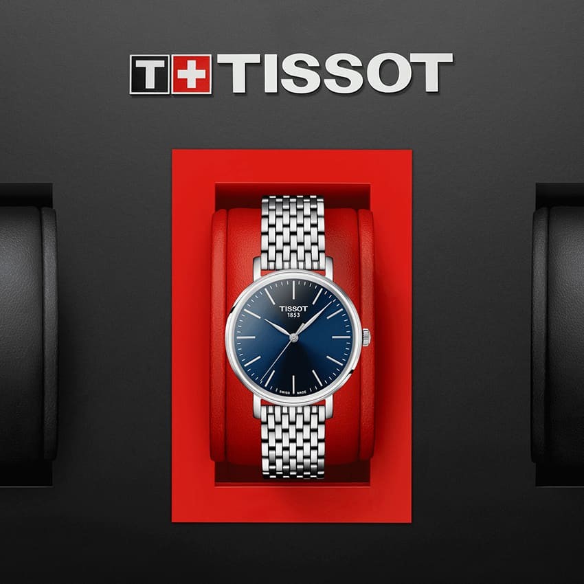 TISSOT T143.210.11.041.00 EVERYTIME Quartz 34mm SS Bracelet Blue