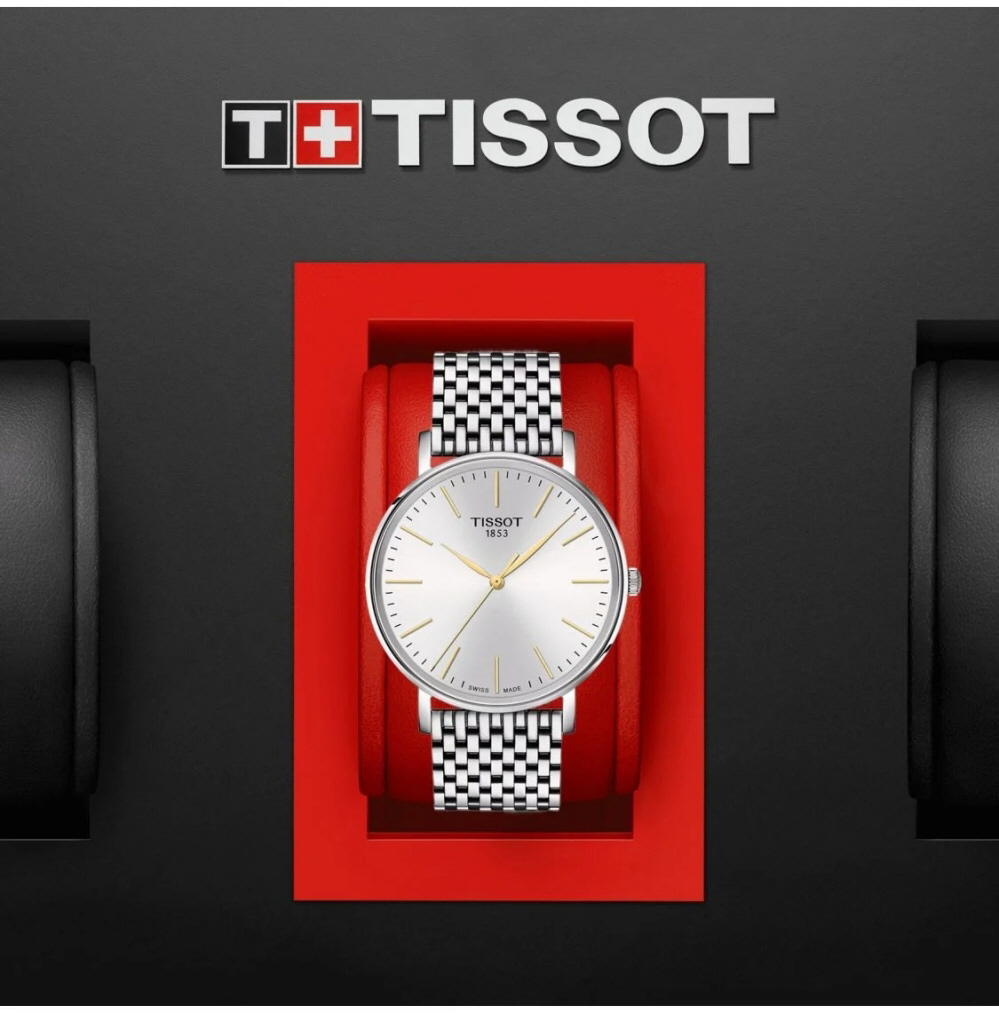 TISSOT T143.410.11.011.01 EVERYTIME Quartz 40mm SS Bracelet Silver