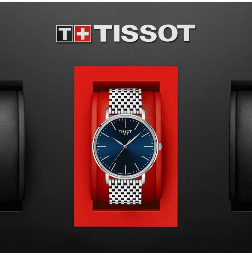 TISSOT T143.410.11.041.00 EVERYTIME Quartz 40mm SS Bracelet Blue