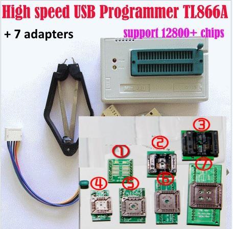 TL866A Programmer USB MiniPro ICSP SPI AVR PIC Bios 51 MCU Flash FOC 7