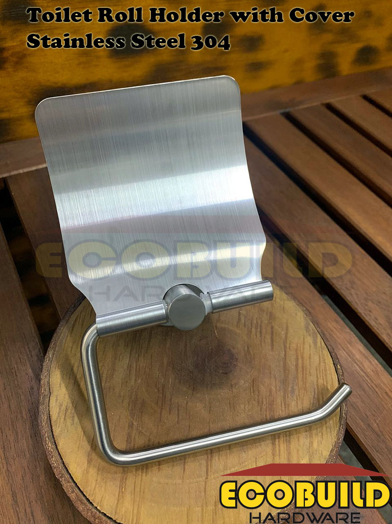 Toilet Roll Holder with Cover Stainless Steel 304