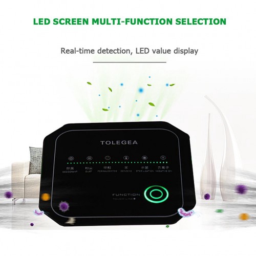 Tolegea LED Display Ionic Air Purifier Sanitizer Formaldehyde Removing