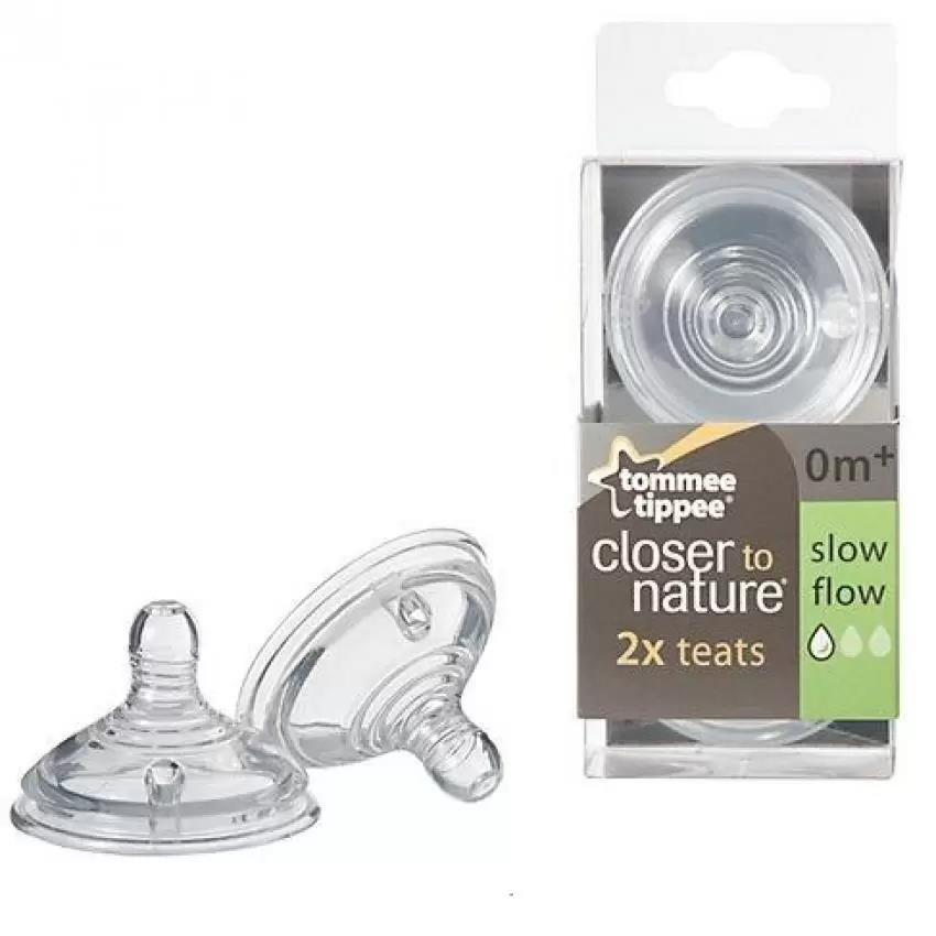 Tommee Tippee Closer To Nature Teat- Slow Flow -2Pcs