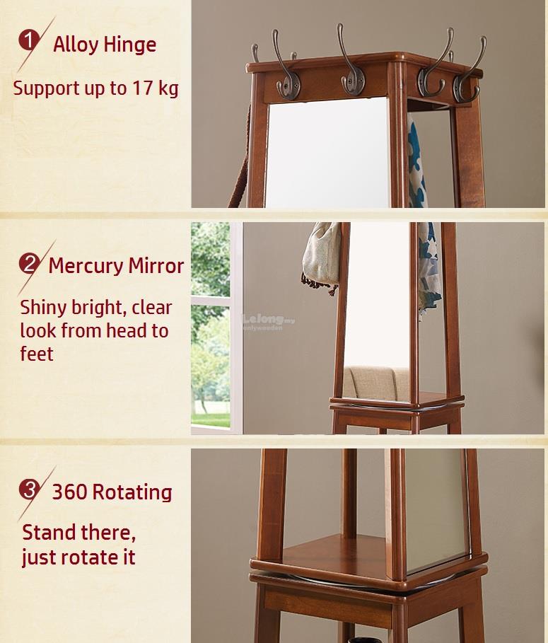 Top Grade Wooden 360 Rotating Mirro End 12 17 2018 4 48 Pm Top Grade Wooden 360 Rotating Mirror Shelf Diy Shelve Storage Rack