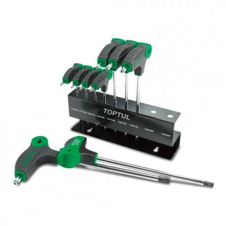 TOPTUL GAAX0901 9 Piece L-Type Star Key Wrench Set