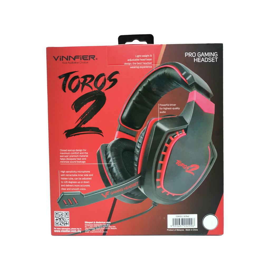 TOROS 2 PRO GAMING HEADSET VINNFIER high quality audio Headphone Extra Bass an