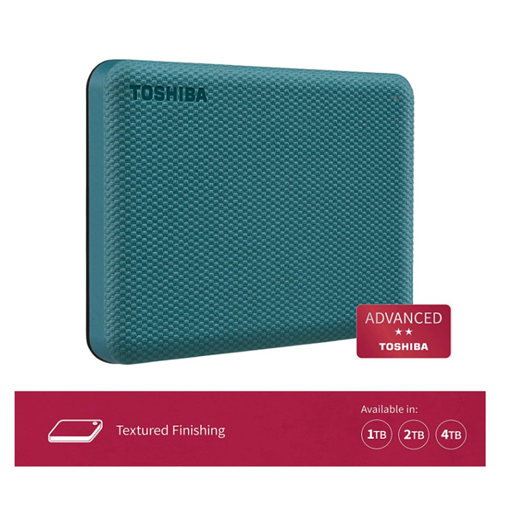 Toshiba 1TB Canvio Advance V10 USB 3.0 Portable Hard Drive - Green