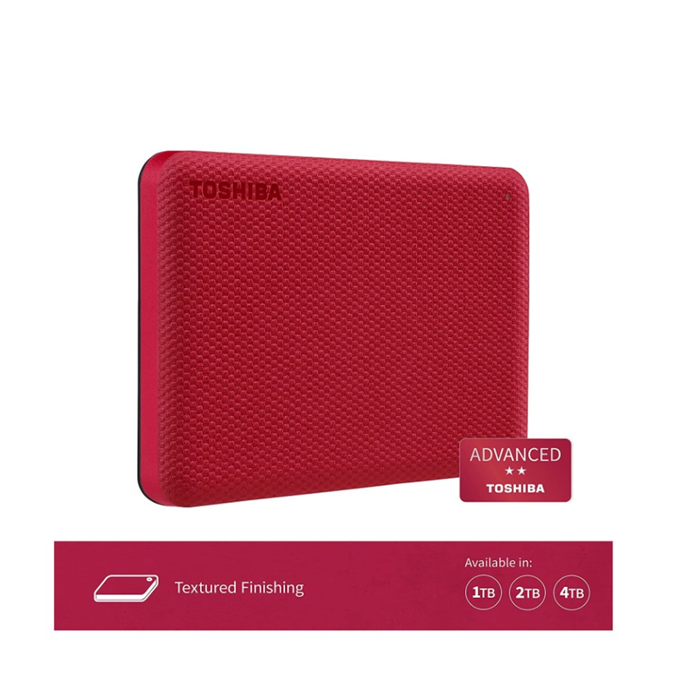 Toshiba 1TB Canvio Advance V10 USB 3.0 Portable Hard Drive - Red