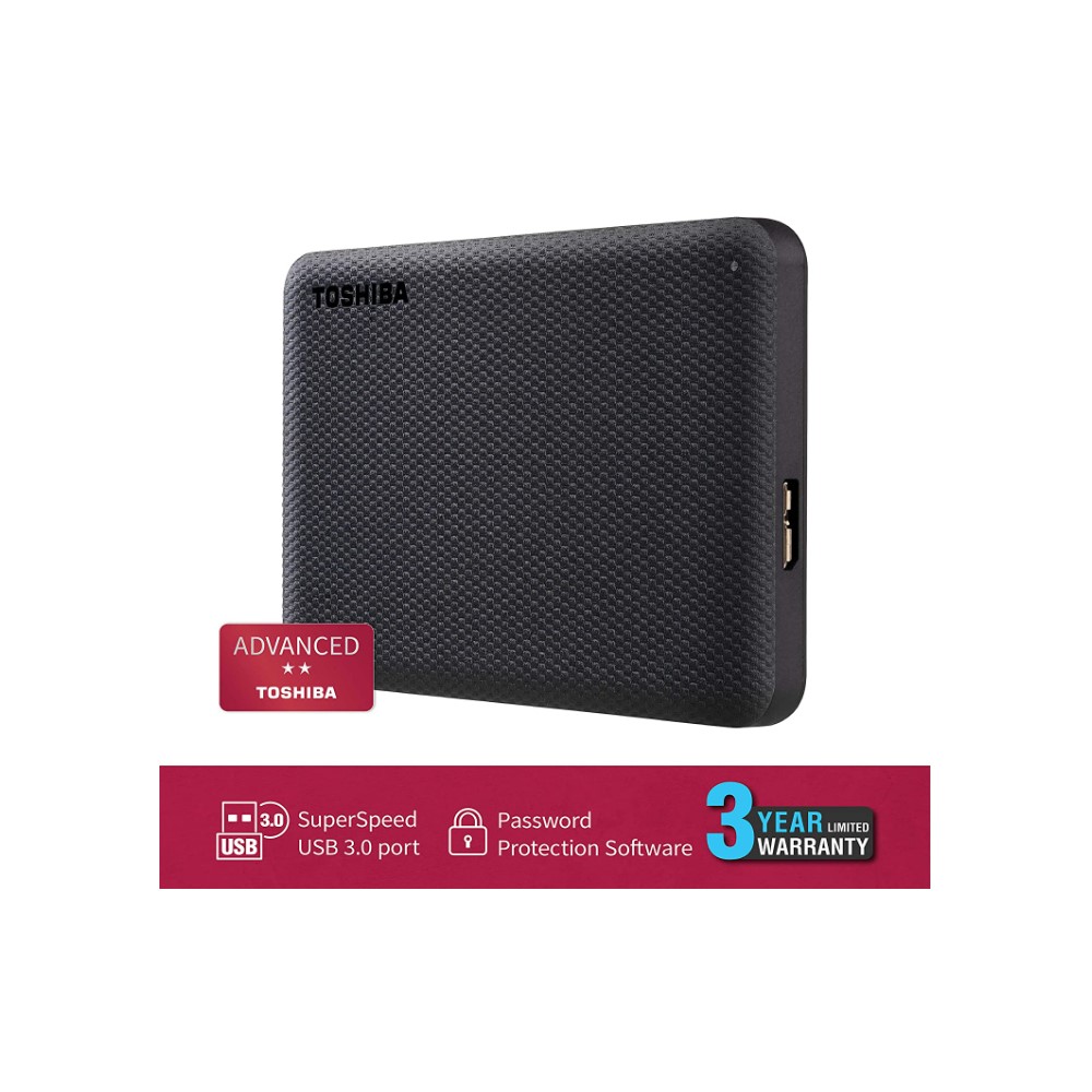 Toshiba 2TB Canvio Advance V10 USB 3.0 Portable Hard Drive - Black