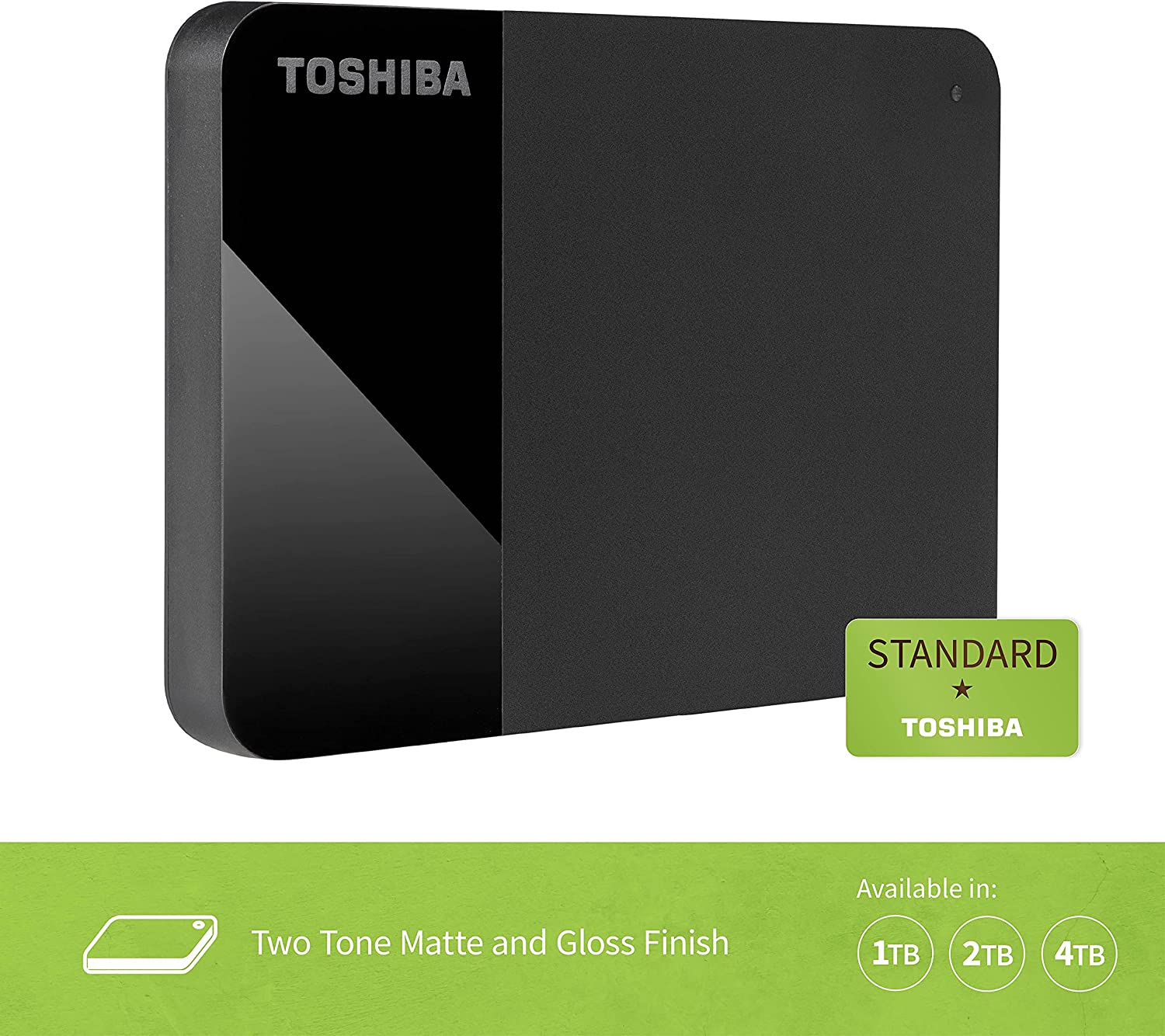 Toshiba 2TB Canvio Ready USB 3.2 Portable Hard Drive - Black