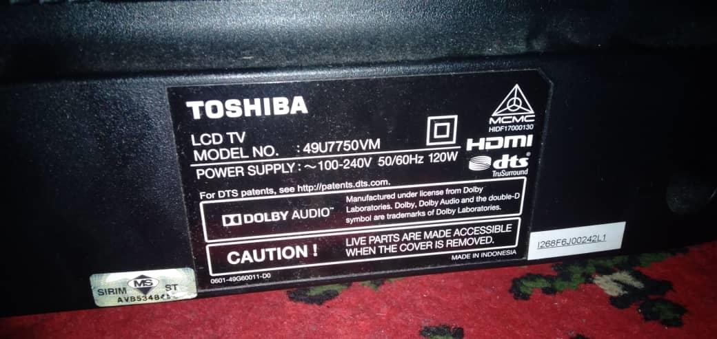 TOSHIBA 49U7750VM LCD TV TCON TIMING CONTROLLER BOARD