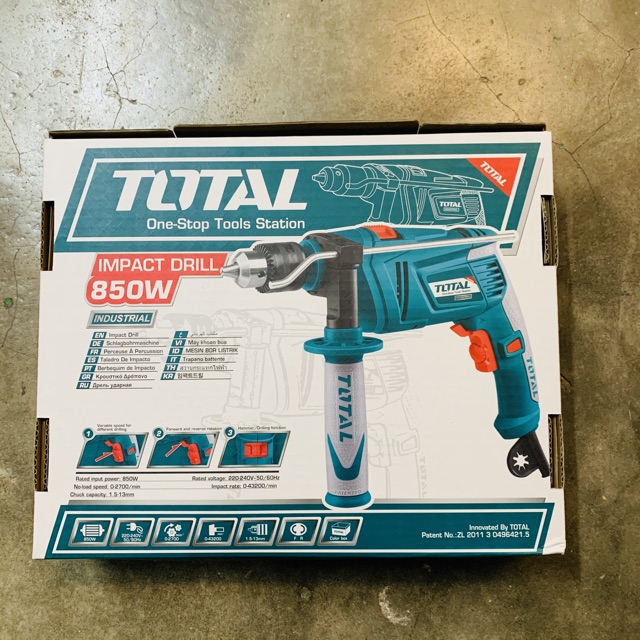 TOTAL 850W INDUSTRIAL 13MM HAMMER IMPACT DRILL