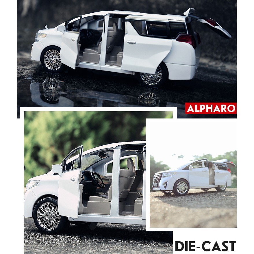 Toyota Alphard Pull Back Car Toys With Light And Sound