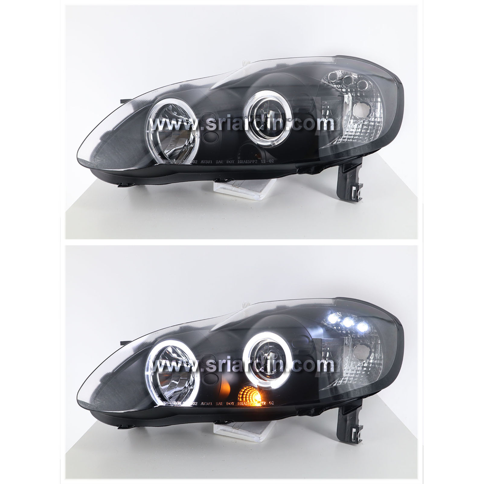 Toyota Altis 01-07 Black Projector Head Lamp w Ring