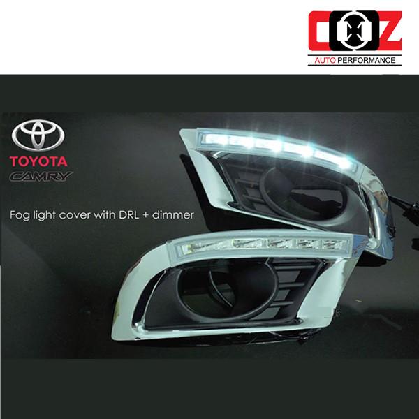 Toyota Camry 2009-2011 Fog Lamp Cover With LED Daylight DRL + Auto On