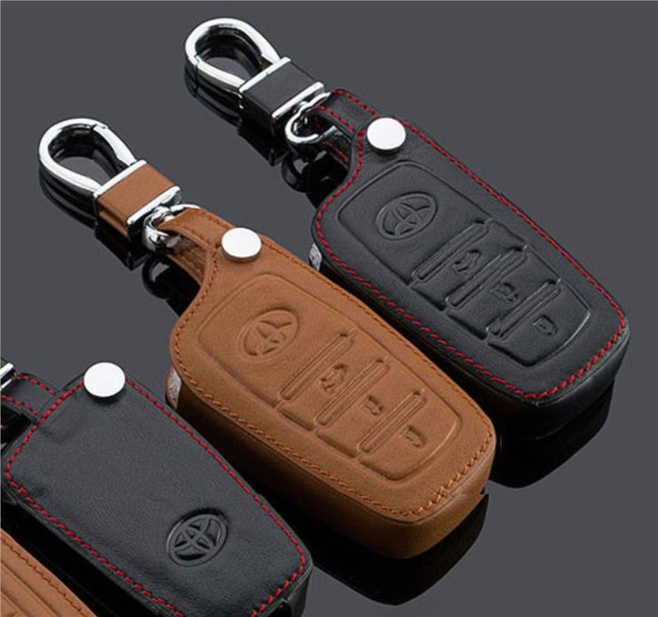 Toyota Camry  &amp; Fortuner Keyless Remote Car Key Leather Cover Case