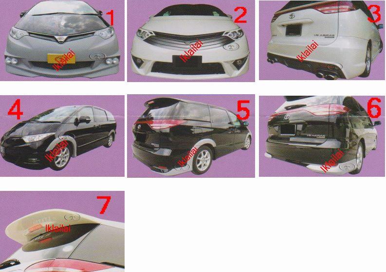 Toyota Estima '06 ACR50 Body Kit [Front / Rear Bumper/Arches/Spoiler]