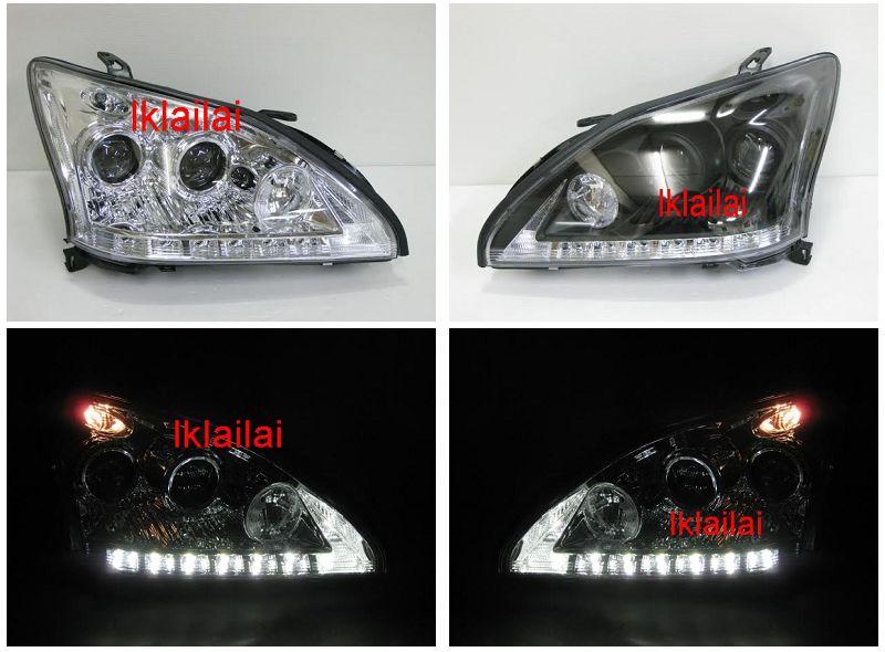 Toyota Harrier / Lexus RX330 '03-09 Projector Head Lamp LED DRL R8