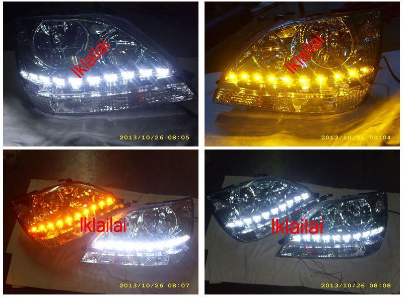 Toyota Harrier RX300 `98-02 Head Lamp + 2-Function DRL R8