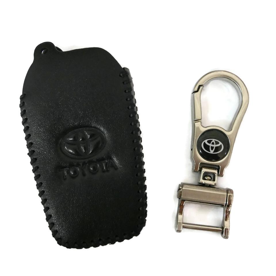 Toyota Hilux Revo / Innova Hand-Sewn Keyless Leather Car Key Cover