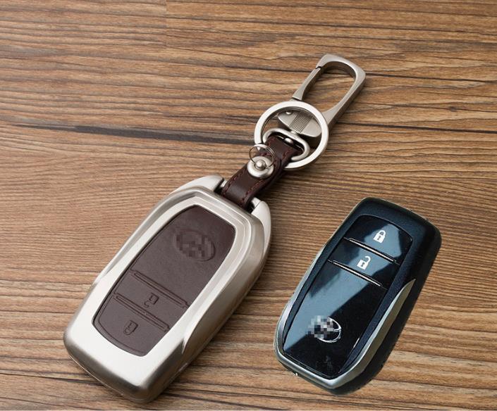 Toyota Hilux Revo / New Innova Keyless Remote Metal Leather Key Cover
