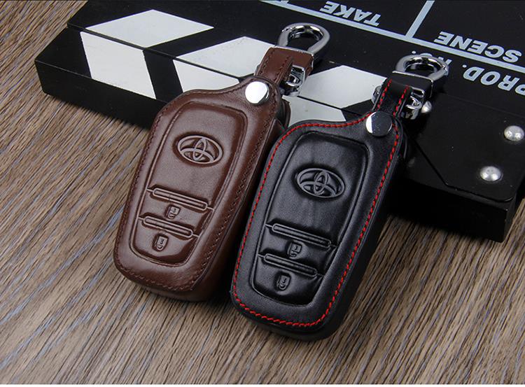 Toyota Hilux Revo / New Innova Keyless Remote Smart Key Leather Cover