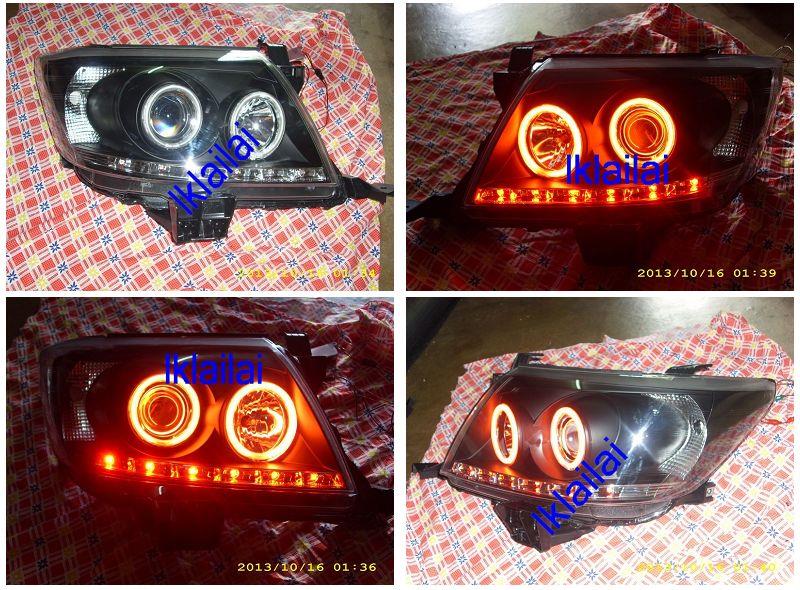 Toyota Hilux Vigo ‘11 Head Lamp DRL R8 [Red CCFL & LED & Angle Eye]
