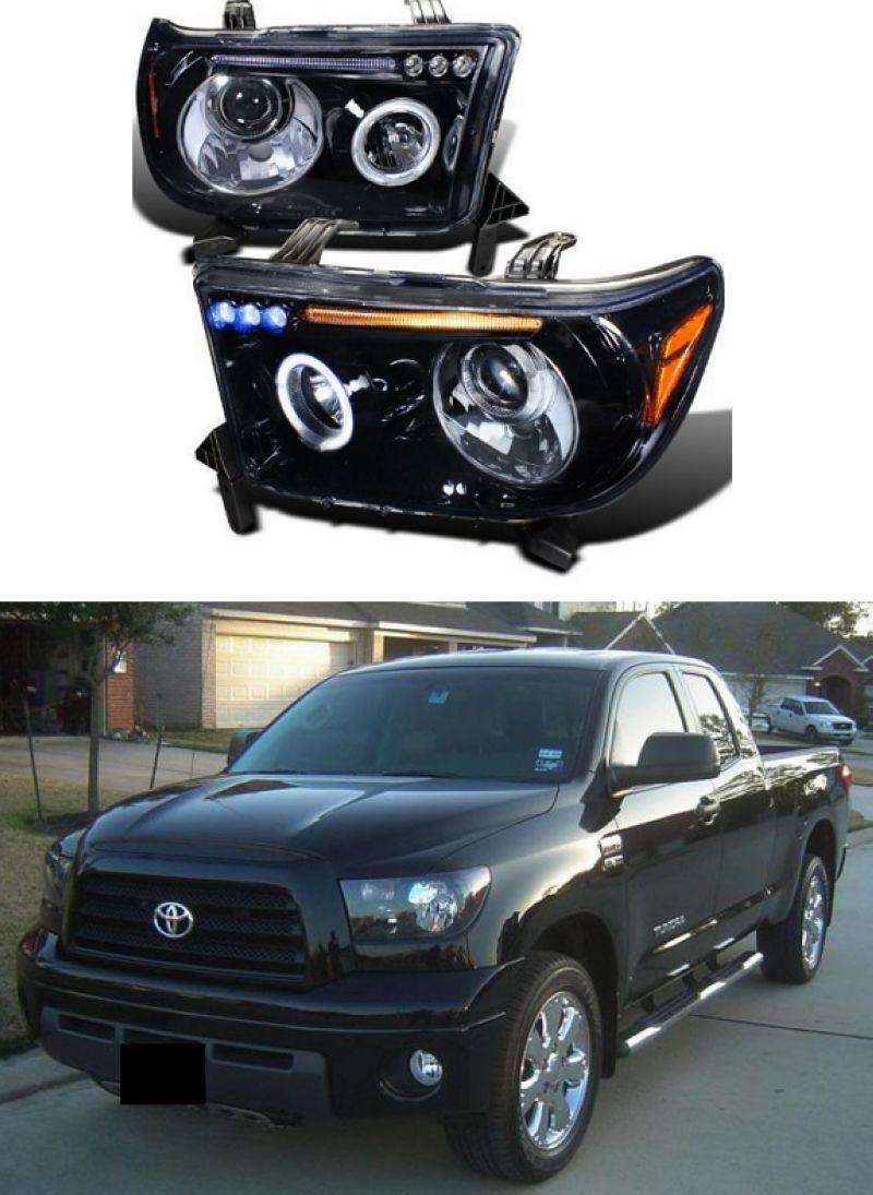 Toyota Tundra 07 LED Ring Projector Head Lamp + 3-LED Price per pair