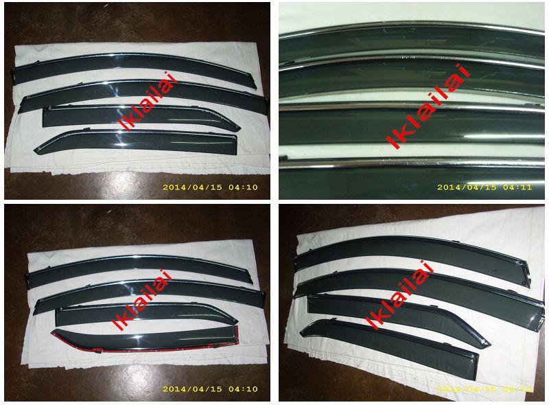 TOYOTA VIOS '07-12 Injection Type Door Visor With Chrome Lining 4pcs