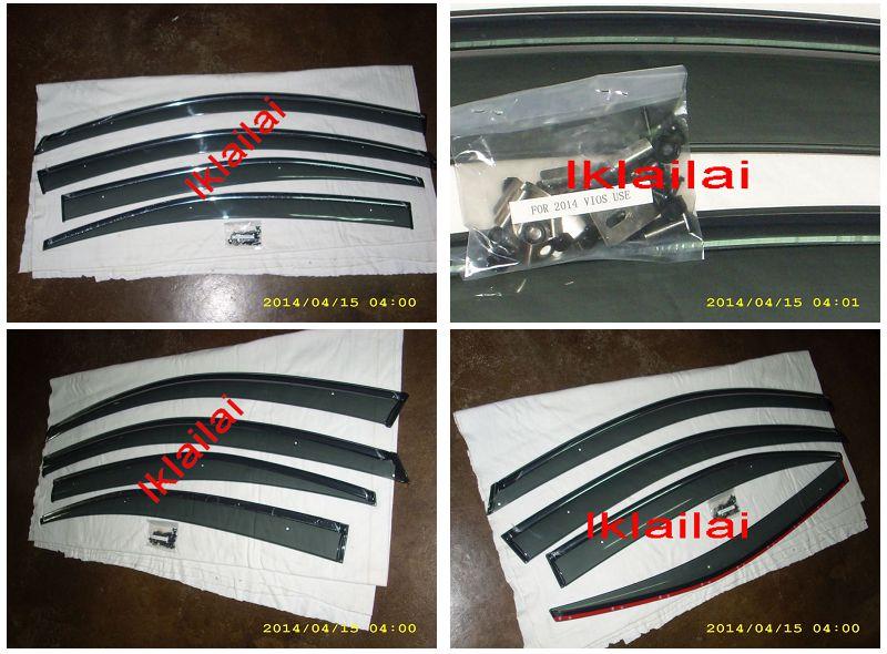 TOYOTA VIOS '13-14  Injection Type Door Visor With Chrome Lining 4pcs